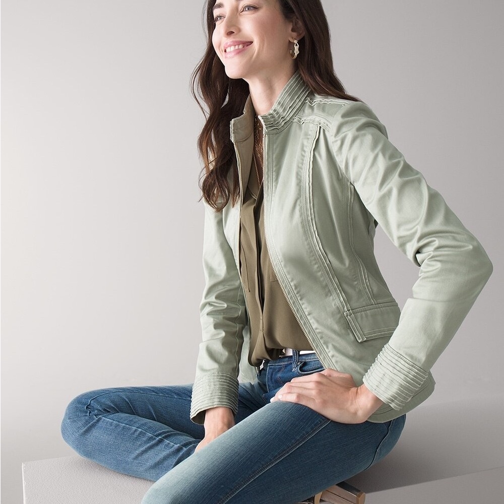 WHBM Raw edge military jacket size 10
